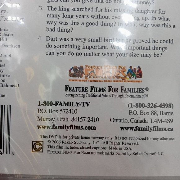 A Fairy Tale Christmas DVD NOS New Sealed Feature Films For Families Movie Night - Picture 3 of 4